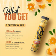 MAKALU VITOXY CZ - Boost Immunity With Vitamin-c & Elemental Zinc, Orange Flavor, 17 Effervescent Tablets - Life of Riley Supplements Trading LLC